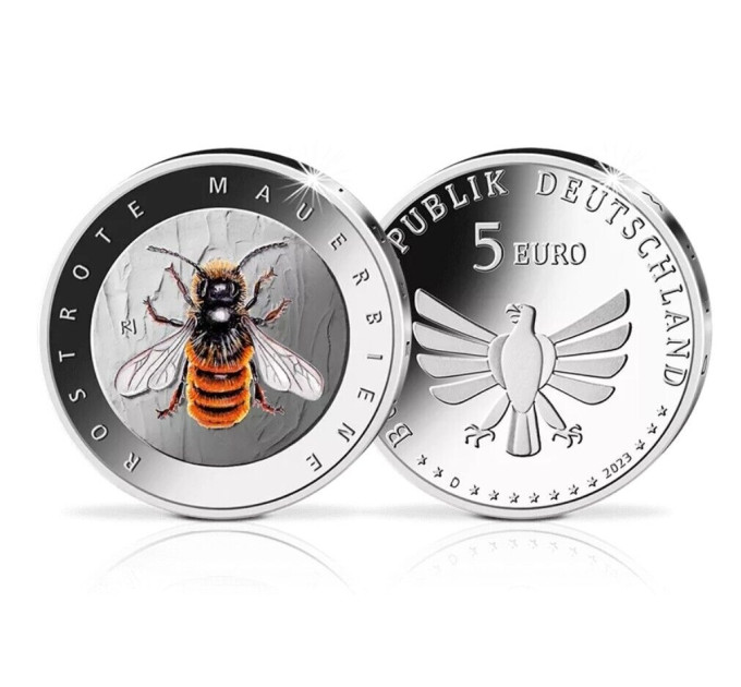 Deutschland 5 euro UNC 2023-2 - Die wunderbare Welt der Insekten – Rote Mauerbiene