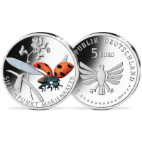 Deutschland 5 euro UNC 2023 - Die wunderbare Welt der Insekten – Siebenpunktiger Marienkäfer