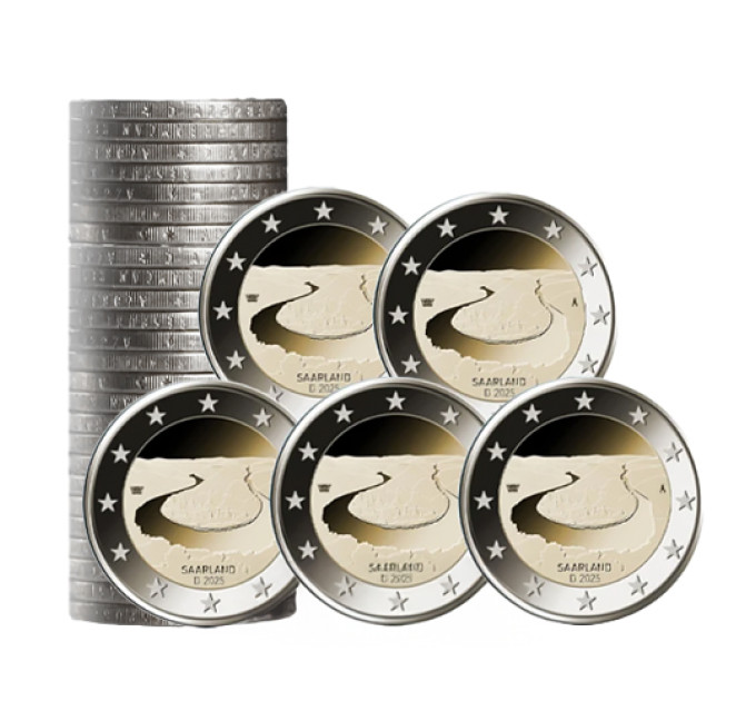 Deutschland 2 euro rollen UNC 2025 - SAARLAND - ADFGJ