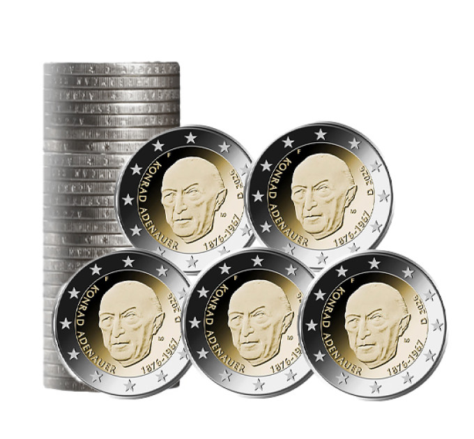 Deutschland 2 euro rollen UNC 2026 - Konrad Adenauer - ADFGJ