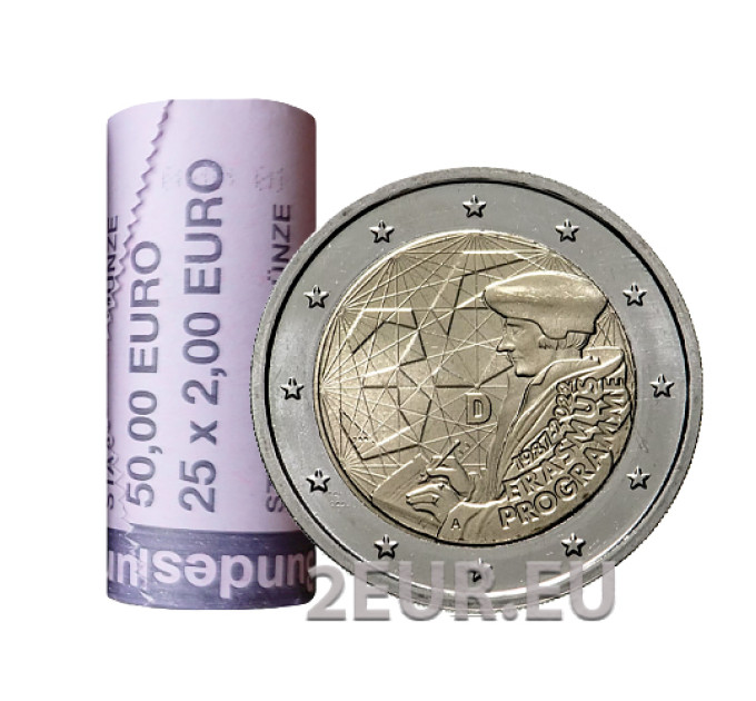 Deutschland 2 euro rollen UNC 2022 - 35 Jahre Erasmus-Programm - A