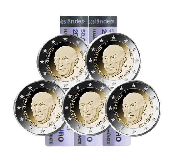 Deutschland 2 euro rollen UNC 2026 - Konrad Adenauer - ADFGJ