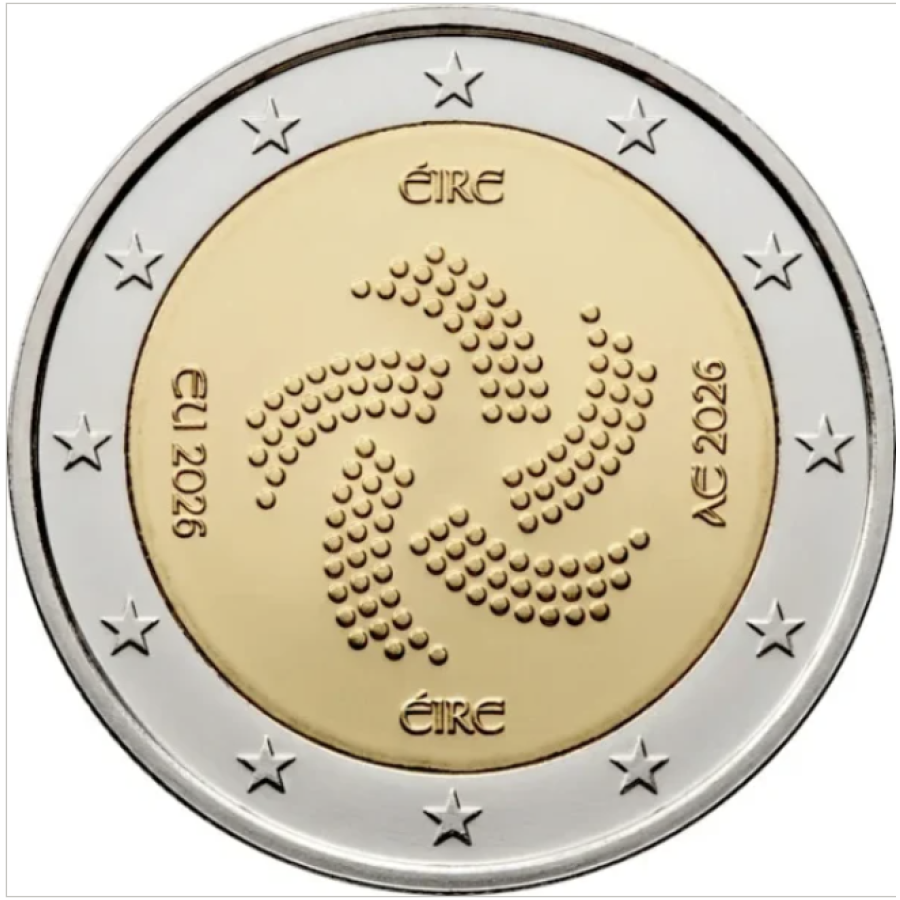 Irland 2 Euro Rolle 2026 – Irische Ratspräsidentschaft der EU Irland 2 Euro Rolle 2026 – Irische Ratspräsidentschaft der EU