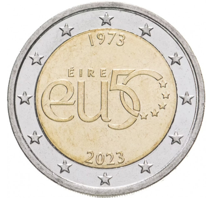 Irland 2 euro UNC 2023 – 50 Jahre Mitgliedschaft Irlands in der Europäischen Union