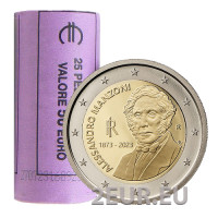 Italien 2 euro UNC rolle 2023 – 150. Todestag von Alessandro Manzoni