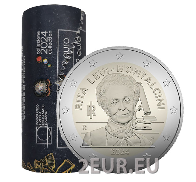 Italien 2 euro UNC rolle 2024 – Rita Levi-Montalcini