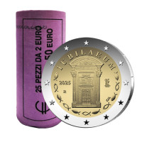Italien 2 euro UNC roll 2025 – Jubiläum 2025