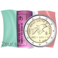 Italien 2 euro UNC rolle 2011 – 150 Jahre der Vereinigung Italiens
