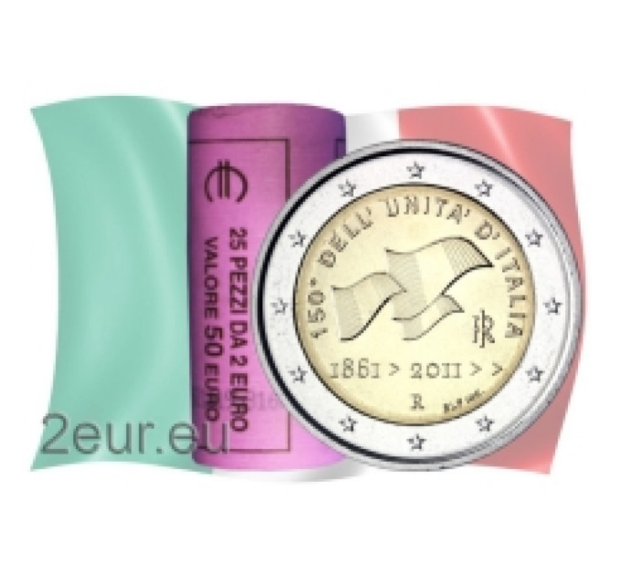 Italien 2 euro UNC rolle 2011 – 150 Jahre der Vereinigung Italiens