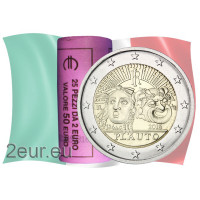 Italien 2 euro UNC rolle 2016 - 2200. Todestag von Titus Maccio Plautus