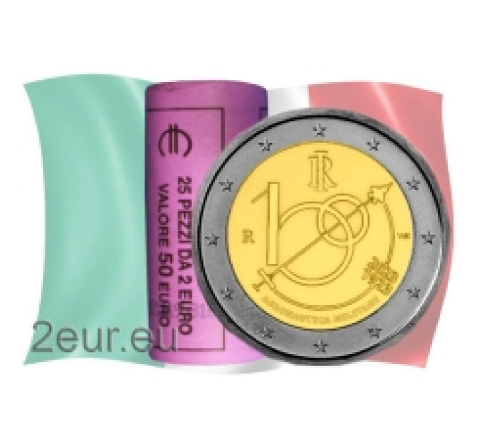 Italien 2 euro UNC rolle 2023 – 100 Jahre italienische Luftwaffe
