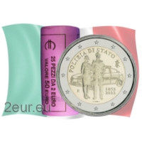 Italien 2 euro UNC rolle 2022 – 170. Jahrestag der Gründung der italienischen Nationalpolizei