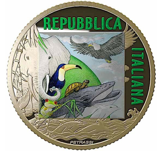 Italien 5 Euro PROOF 2021 - Gefährdete Tiere - Eisbär