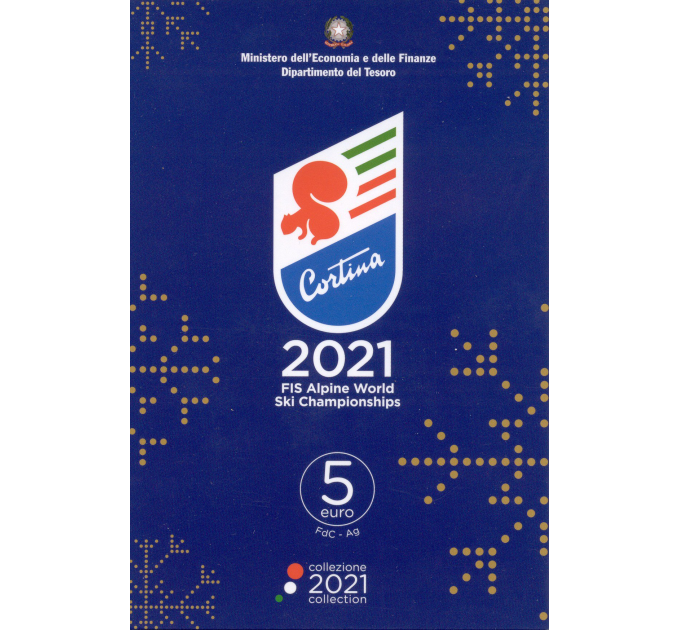 Italien 5 Euro Silber BU 2021 - ALPINE SKI-WELTMEISTERSCHAFTEN
