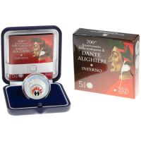 Italien 5 Euro Silber PROOF 2021 - 700. Todestag von Dante Alighieri