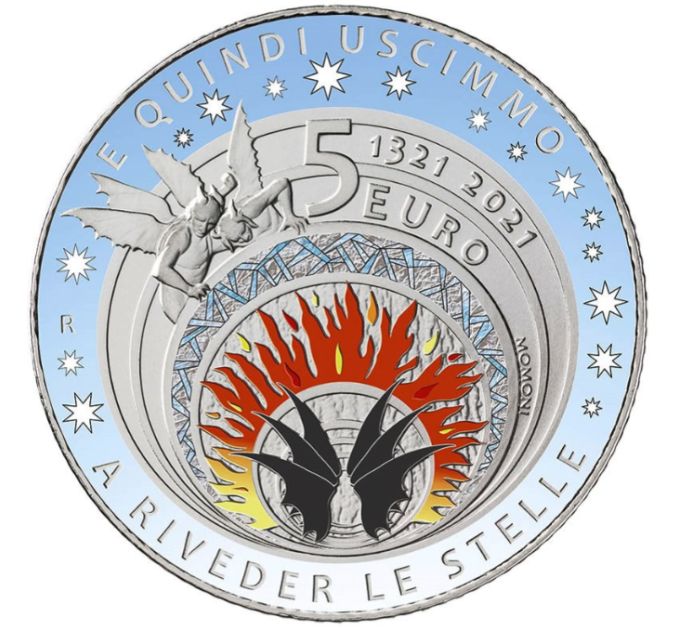 Italien 5 Euro Silber PROOF 2021 - 700. Todestag von Dante Alighieri