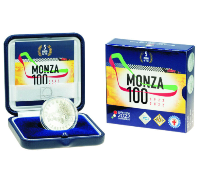 Italien 5 Euro Silber BU 2022 - 100. Jahrestag des Autodromo Nazionale di Monza