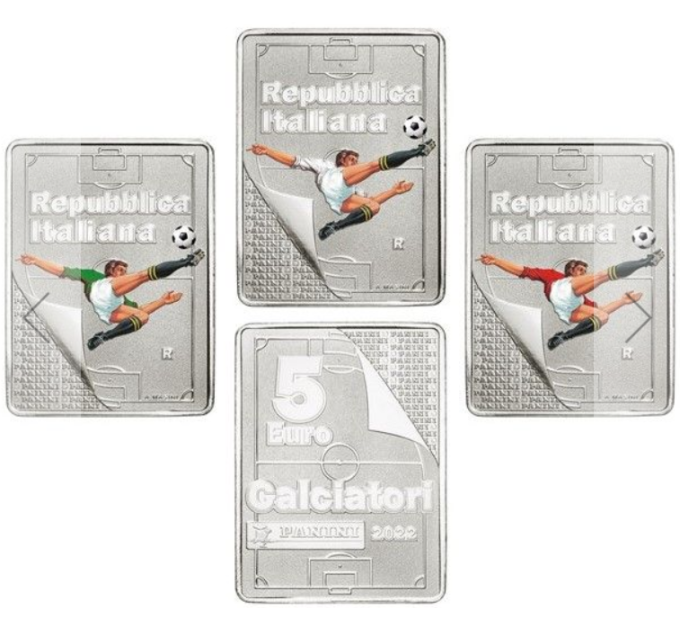 Italien 5 Euro Silber BU 2022 - Italienische Exzellenzen - Panini - Triptychon