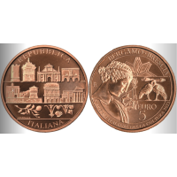 Italien 5 Euro BU 2023 - Italienische Kulturhauptstädte – Bergamo und Brescia