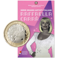 Italien 5 Euro BU 2023 - Serie Große italienische Künstler – Raffaella Carrà