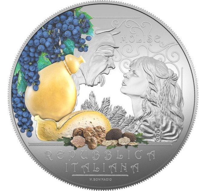 Italien 5 Euro BU 2024 - Italienische Ess- und Weinkultur - Tintilia und Caciocavallo – Molise