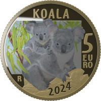 Italien 5 Euro PROOF 2024 - Gefährdete Tiere - Koala