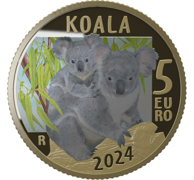 Italien 5 Euro PROOF 2024 - Gefährdete Tiere - Koala