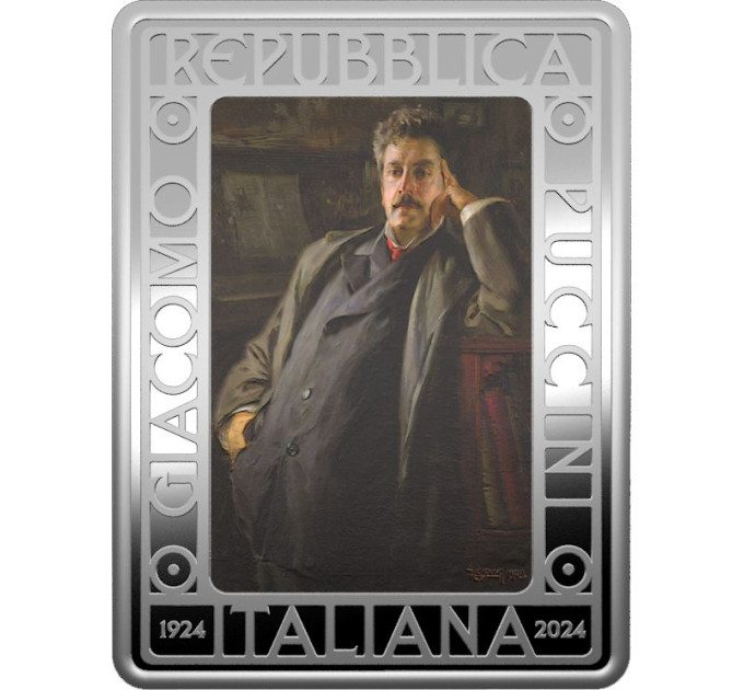 Italien 5 Euro Silber PROOF 2024 - 100 Jahre seit dem Tod von Giacomo Puccini