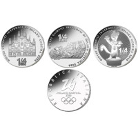 Italien 1/4 Euro UNC 2025 - Olympische Winterspiele Mailand Cortina