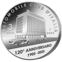 Italien 3 Euro Silber BU 2025 - 120. Jahrestag der Gründung des ACI – Automobile Club of Italy