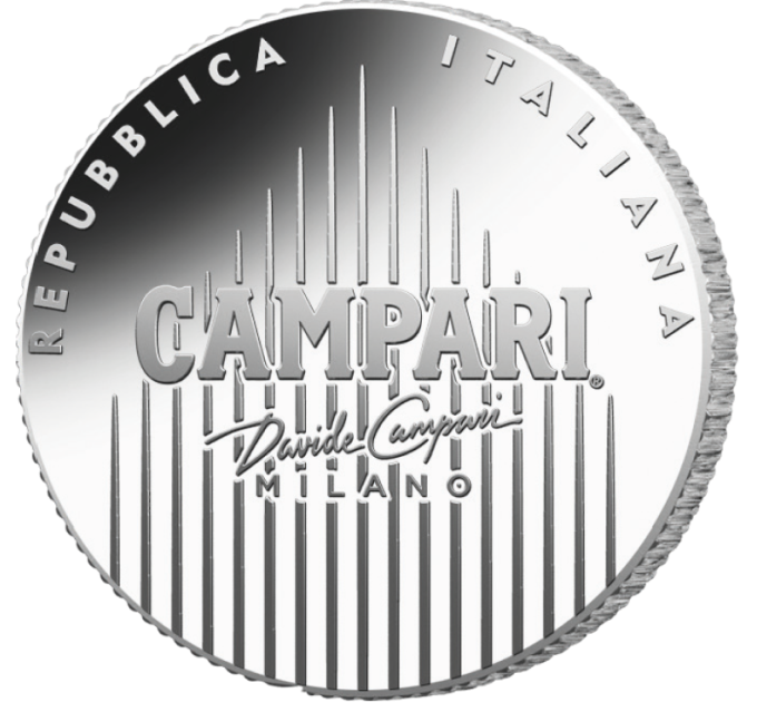 Italien 4 Euro Silber BU 2025 - Campari Silber