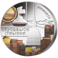 Italien 5 Euro BU 2025 - Italienische Ess- und Weinkultur - Barolo und Schokolade – Piemont