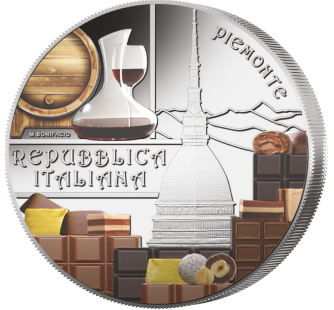 Italien 5 Euro BU 2025 - Italienische Ess- und Weinkultur - Barolo und Schokolade – Piemont
