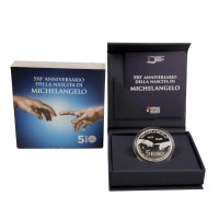 Italien 5 Euro Silber BU 2025 - 550. Jahrestag der Nascita von Michelangelo