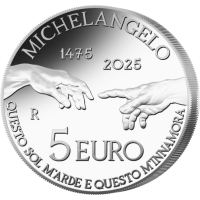 Italien 5 Euro Silber BU 2025 - 550. Jahrestag der Nascita von Michelangelo