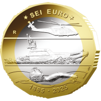 Italien 6 Euro BU 2025 - 160. Jahrestag der Hafenbehörde – Küstenwache