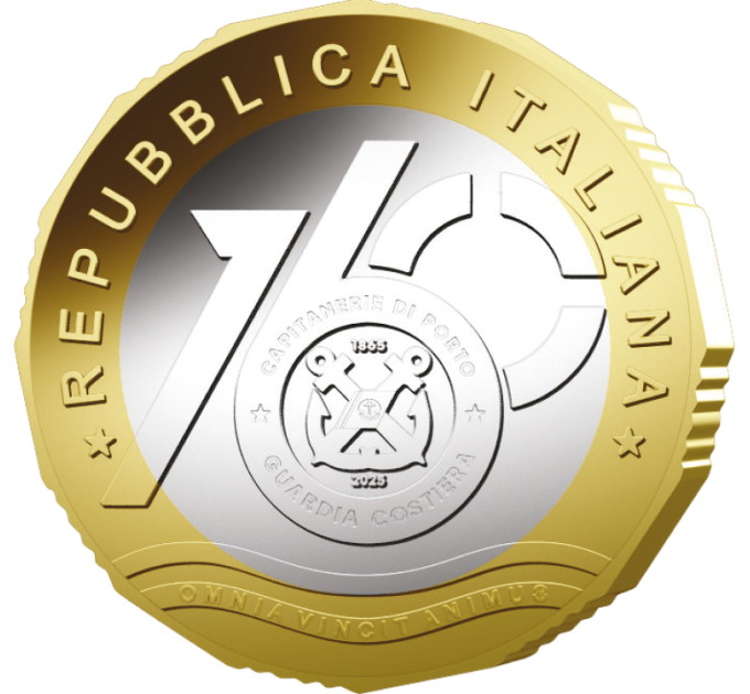 Italien 6 Euro BU 2025 - 160. Jahrestag der Hafenbehörde – Küstenwache