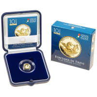 Italien 10 euro gold proof 2022 – Brunnen Italiens - Trevi-Brunnen