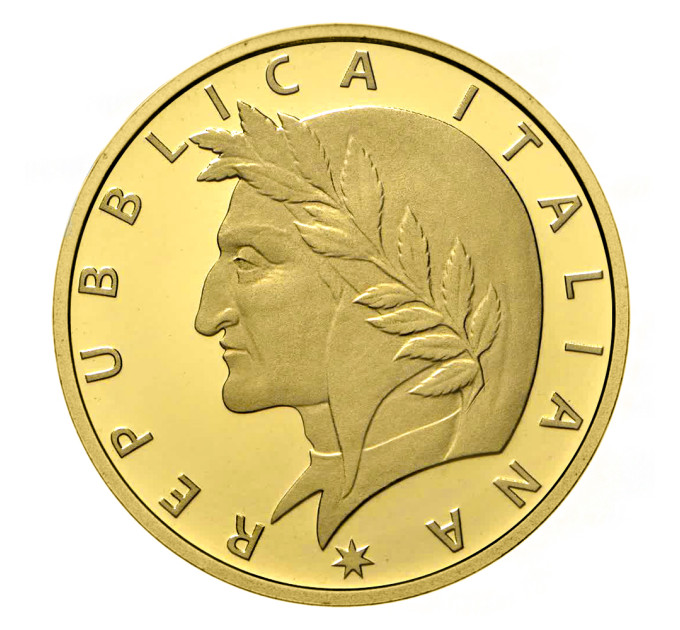 Italien 20 euro gold proof 2021 – 700. Todestag von Dante Alighieri