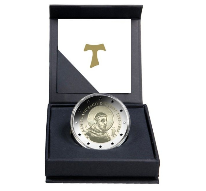 Italien 2 euro Proof Reverse 2026 – 800. Todestag des heiligen Franz von Assisi