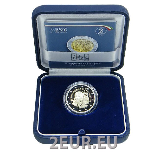 Italien 2 euro proof 2018 – 60. Jahrestag der Gründung des italienischen Gesundheitsministeriums 1958