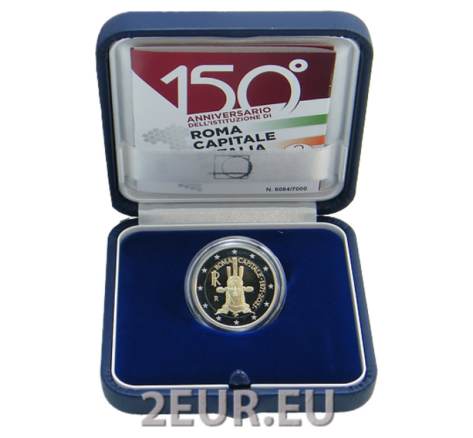Italien 2 euro proof 2021 – 150. Jahrestag der Erklärung der Stadt Rom zur Hauptstadt Italiens