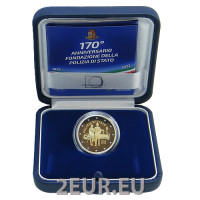Italien 2 euro proof 2022 – 170. Jahrestag der Gründung der italienischen Nationalpolizei