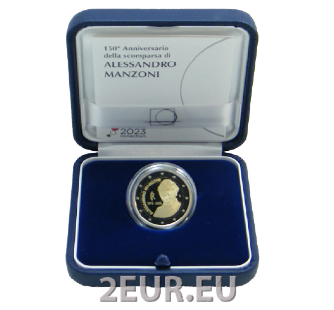 Italien 2 euro proof 2023 – 150. Todestag von Alessandro Manzoni