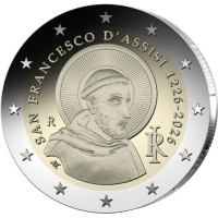 Italien 2 euro UNC 2026 – 800. Todestag des heiligen Franz von Assisi