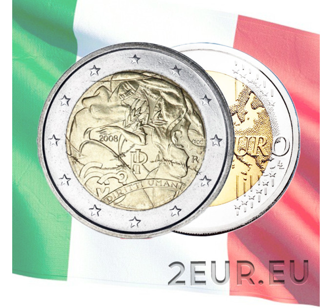 Italien 2 euro UNC 2008 - Erklärung der Menschenrechte