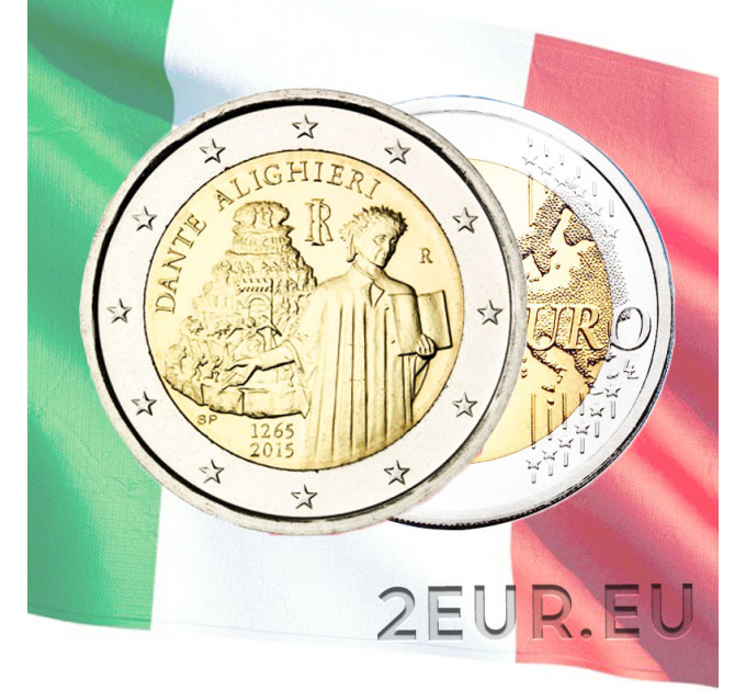 Italien 2  euro UNC 2015 - 750. Geburtstag von Dante Alighieri