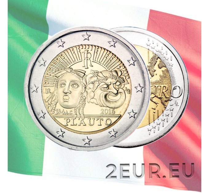 Italien 2 euro UNC 2016 - 2200. Todestag von Titus Maccio Plautus