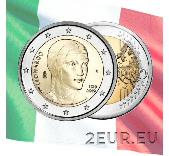 Italien 2 euro UNC 2019 - 500. Todestag von Leonardo da Vinci