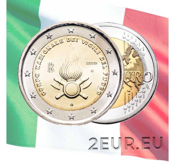 Italien 2 euro UNC 2020 - 80. Jahrestag des National Fire Corps
